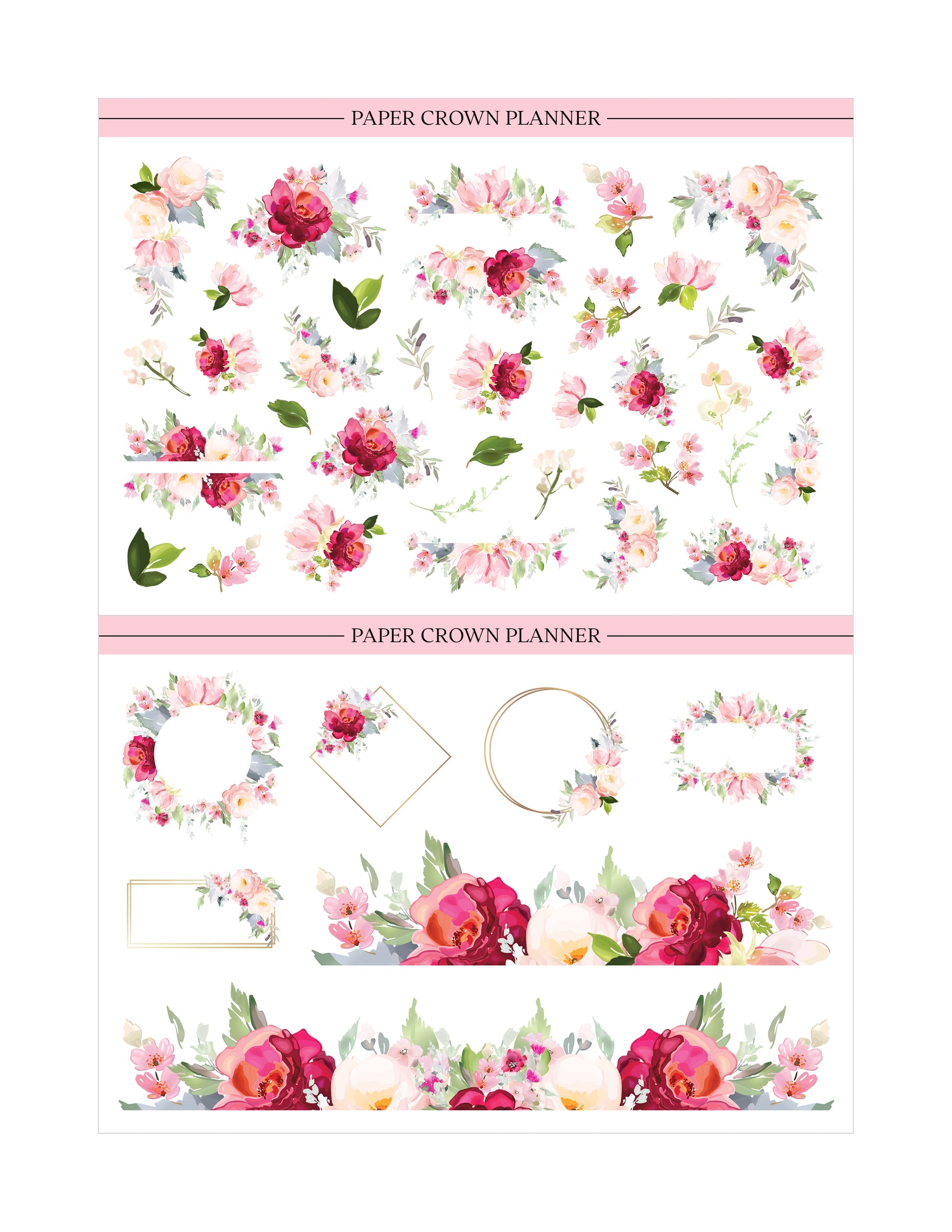 Floral Deco Stickers - Flowers