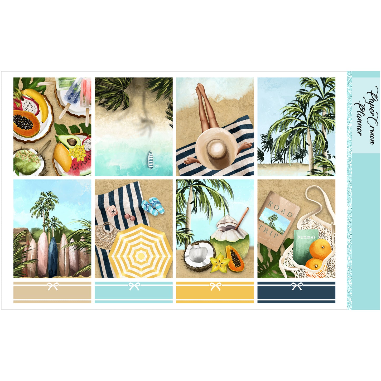TROPICAL VIBES // Weekly Planner Stickers