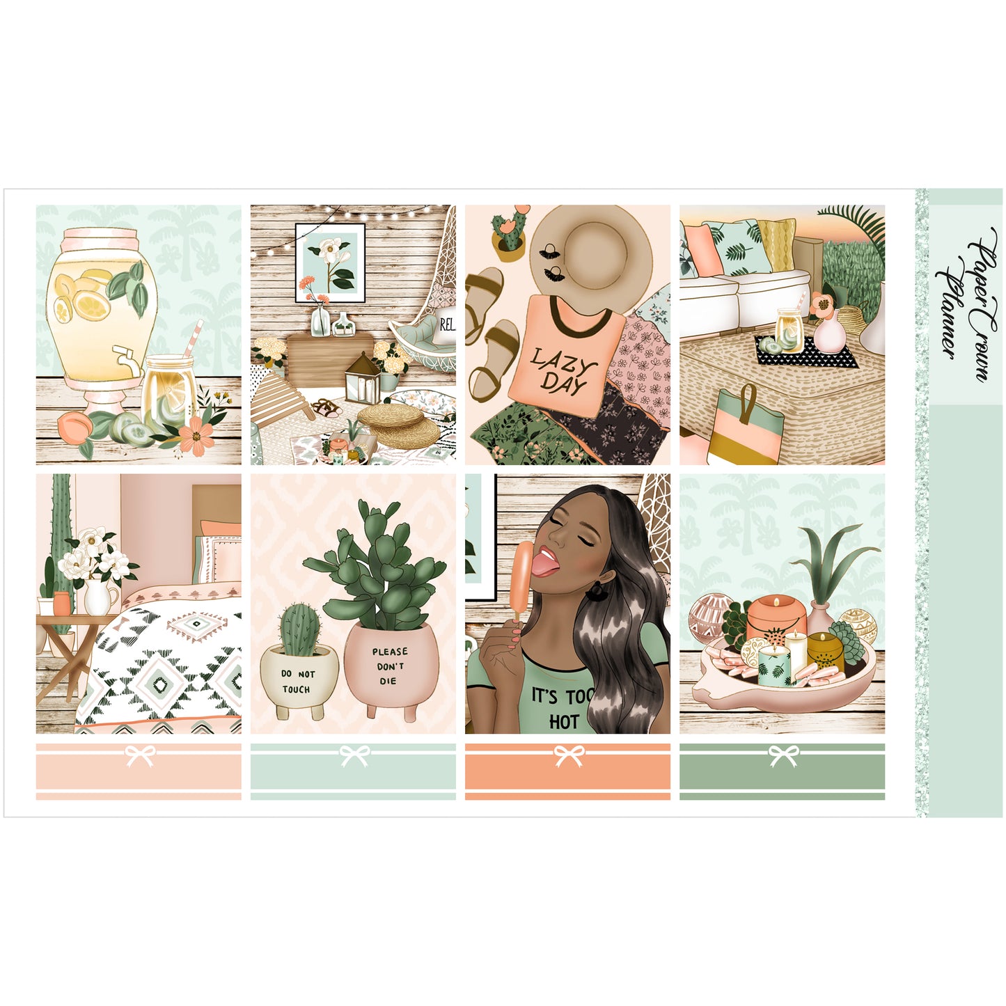 TROPICAL SUMMER // Weekly Planner Stickers