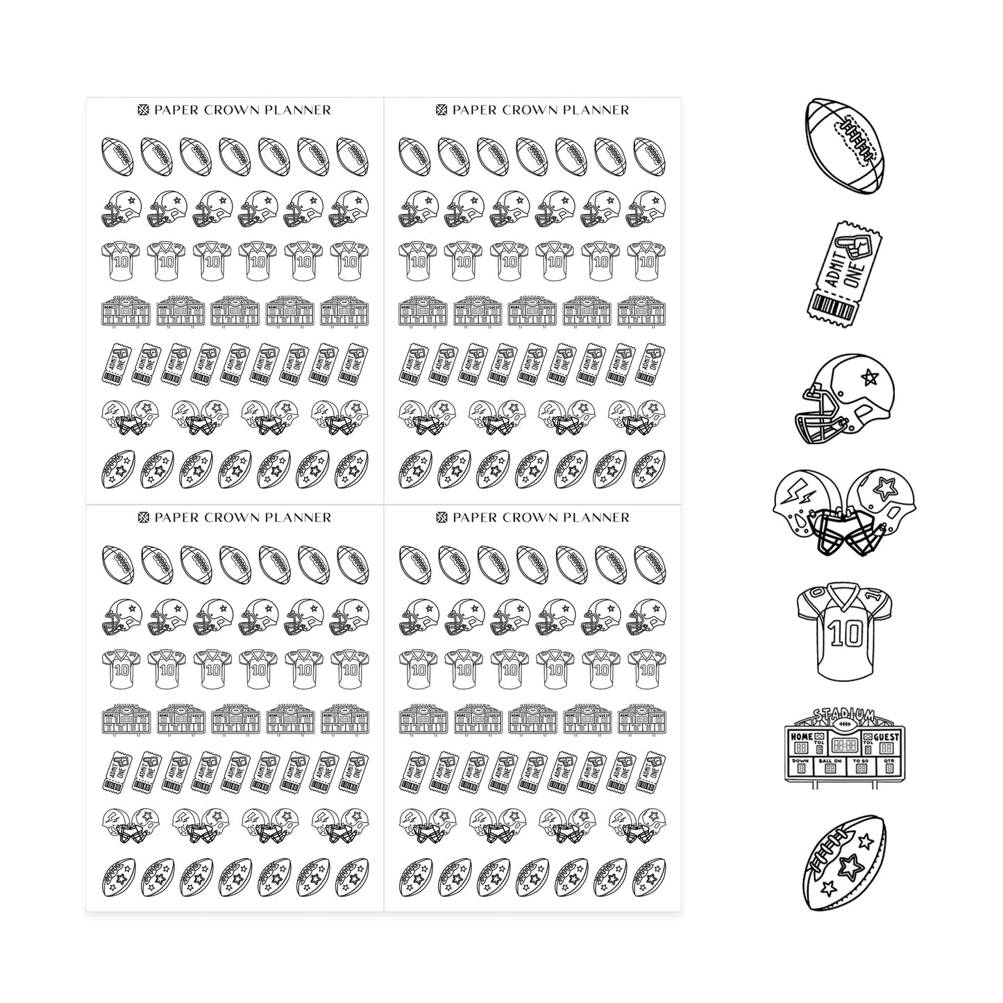 AMERICAN FOOTBALL // Foil-Ready Icons