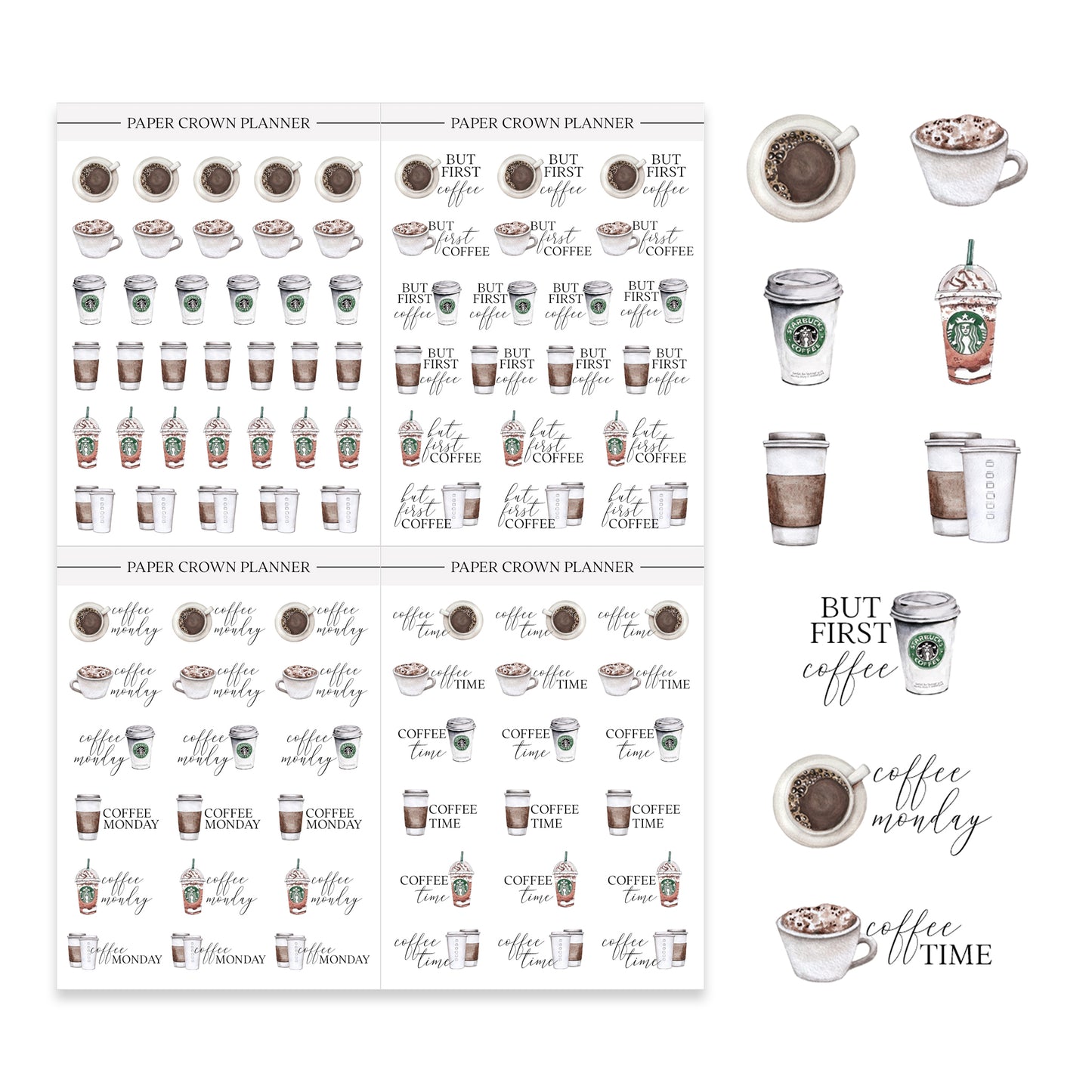 COFFEE ICONS // Watercolor Icons