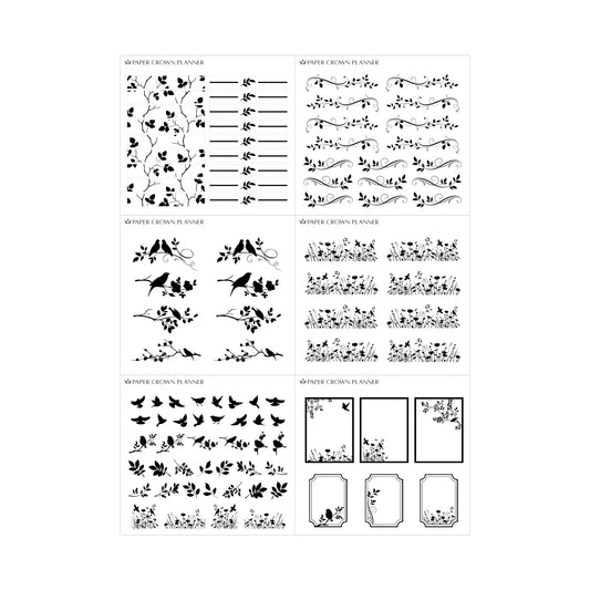 SPRING BIRDS // Foil-ready Stickers